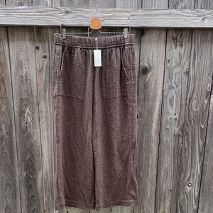 NWT laude the label brown gauze pants